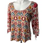 Lucky Brand  Scoop Neck Boho Top, Sz M Photo 2