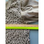 Pretty Angel Brown Open Crochet Lace Puff Sleeve Pullover Top Size Large NEW Photo 7