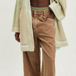 Free People NWOT Lola Sweatshirt Cardi - spa combo mint tan - XS Photo 0