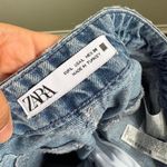 ZARA  Womens Size Large Gold Button Straight Leg Retro 90s Style Jeans High Rise Photo 3