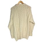 Thomas Keeling Wool Fisherman Sweater Cardigan Sz XL Chunky Hand Knit Photo 1