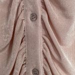 Just Polly NWT bodycon shirt dress in neutral pink. Pink Size M Photo 3