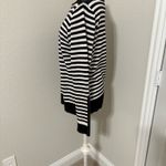 Per Se  Black and White Striped Crew Neck Sweater Photo 3