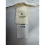 Victoria's Secret  Ivory Satin Lace Trim Short Robe Kimono‎ Large USA Photo 2