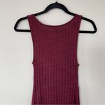 BP Nordstrom  Maroon Ribbed Bodycon Tank Midi Dress Photo 4