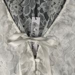 For Love & Lemons  Loretta Cropped Blouse Womens XL White Lace Floral Top NWT Photo 2