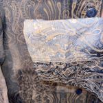 Rebecca Malone  blue color block jacket with pink paisley-like embroidered detail Photo 3