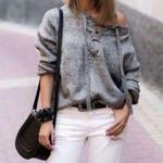 ZARA wool lace up gray sweater Photo 1