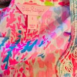 Lilly Pulitzer Let's Cha Cha Sarasota Tunic Length Pearl Beaded Shirt Small Photo 6