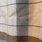 Vintage André Laug for Audrey Plaid Wool Scarf w/ Real Fox Tail Trim Photo 5