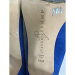 Ivanka Trump Womans 9.5 M Blue Suede Slip On Heel Pumps Photo 7