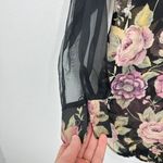 Frederick's of Hollywood Vintage Romantic Sheer Floral Long Sleeve Button Down Photo 2