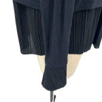 Generation Love Knit Pleated Hem Layered Long Sleeve Sweater Top Black Medium Photo 4