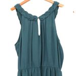 Rebecca Taylor Hammered Silk Braided Scoop Neck Sleeveless Dress 4 Photo 4