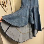 Alice + Olivia  Jeans Donella High Low Denim Skirt Brooklyn Blue Size 25 Photo 6