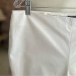 Vince Camuto Pants Ankle Flat Front White 10 Stretch Casual Vacation Work Cotton Photo 2