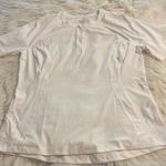 Athleta  Women’s Athletic Shirt size XL color white length 28” bust 40” Photo 6