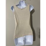 United Colors Of Benetton  Tank Top Pure Linen Beige Scoop Neck Sleeveless Size S Photo 3