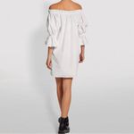 Alice + Olivia Alice +‎ Olivia Paolo Smocked Off Shoulder Tunic Dress White XS Mini Cotton Photo 5