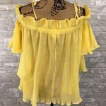 Line and Dot  Off Shoulder Pleated Top Photo 0