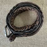 Aeropostale Womens Wide Brown Woven Leather Belt 0-42 Lrg Photo 1