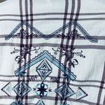 Shyanne Shyannae White and Burgundy Long Sleeve Embroidery  Country  Shirt Size L Photo 3