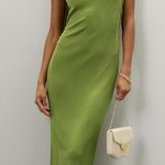 ATLEIN Green Crewneck Sleeveless Knit Midi Layered Bodycon Sheath Dress Size XS Photo 0