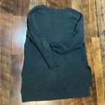 American Eagle Chenille Knit Sweater Size Medium M Green High Low V-neck Photo 8