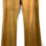 Soft Surroundings  S Western Faux Suede Tan Boot Cut Pants - Petite Photo 2