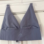 Adidas  Lavender Plunge Sports Bra‎ Size Large NWT Photo 0