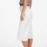 Madewell White Capri Cropped Denim Culottes Jeans Size 30 Photo 2