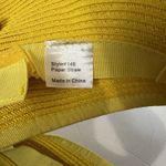 Boardwalk Style Women’s Sun Visor Wide Brim Yellow Woven Adjustable 50 UPF NWT Photo 3