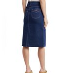 Mother NWTs The Country Swooner Straight A Dark Denim Skirt size 24 Blue Photo 1