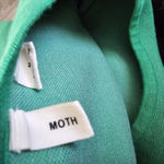 Anthropologie  Moth Kelly Green Pullover Sweater Flower Cropped Knit Sweater Photo 8