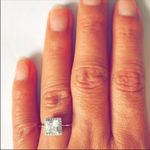 𝅺Sterling Silver Cubic Zirconia Big Stone Ring Size 8 Gift Birthday Mother’s Day Photo 2