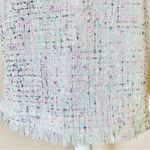 Elle White Gray Pink Purple & Blue Textured Tweed Skirt. Photo 1