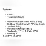 DSW  Exclusive 2 pc set Weekender and Belt Sling bags in taupe and black Photo 5