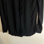 J.Crew  Black‎ Long Sleeve Button Up Tunic Top Blouse Shirt Women's Size 4 career Photo 2