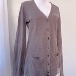 Lacoste Vintage 00s Brown & White Stripe Lightweight V-Neck Button Down Cardigan Photo 0