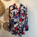 Jones New York Floral Blouse Officecore Quiet Luxury Retro Femme Maximalist M Photo 1