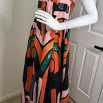 Bel Kazan Colorful Abstract Maxi Dress. #155 Black Size L Photo 4