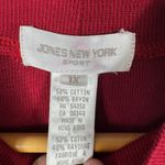 Jones New York  Sport Red Mock Neck Long Sleeve Ribbed Knit Top 1X Photo 1