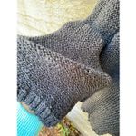 Tribal Brand Cardigan chunky knit loose weave sweater. Black Size M Photo 4