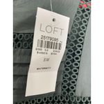 Loft NWT Maternity Top Sage Green Sleeveless Blouse Crochet Trim Size Small Photo 2