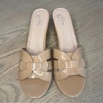 J. Adams New!  Nori Mule Sandal Slip On Block Heeled Vegan Patent Nude Women’s 11 Photo 4