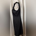 Studio I Elegant Black Midi Dress with Bow Detail Size 10 Photo 3