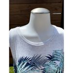 Apt. 9  Tropical Sequins Racer Back Cotton Soft Womens Summer Vacation Tee Size M Photo 2