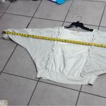 Free People Women White Faff & Fringe Pullover Sweater Scoop Neck size Large. Photo 8