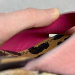 Casadei Pink Calf Hair Leopard Print Denim Jean Mule Platform Wedge Sandals 6.5 Photo 9