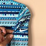 Nike  PRO | Blue Striped Mixed Print Half Zip Pullover Sz S Photo 4